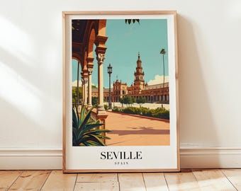 Seville Travel Print Wall Art Seville Wall Hanging Home Décor Seville Gift Art Lovers Spain Art Lover Gift Seville Print Spain Wall Décor