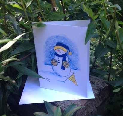 Snow Cheerleader Note Cards - Etsy