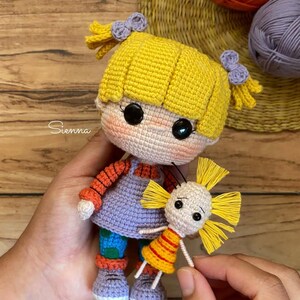 DIY Angelica Pickles Amigurumi Crochet Pattern – Create the Iconic Rugrats Character with This PDF Guide (Not a Real Toy)