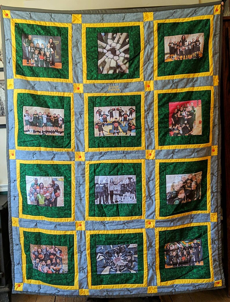 12 Photo Panel Memory Quilt Etsy