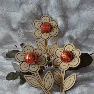 Arquivo de corte a laser SVG, pequeno presente, flor com bola de chocolate, lembrança, dia das mães, presente de aniversário, dia dos namorados, obrigado, arquivo de corte