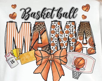 Basketball Png, Basketball Mom Png, Basketball Game Day Png, Basketball Mama Png Sublimation, Retro Basketball Glitter Png Shirt Design