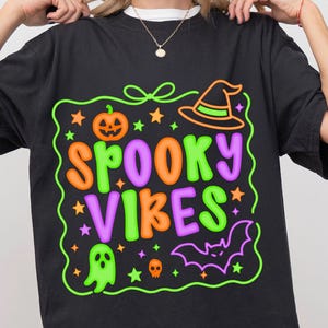 Spooky Vibes Neon png, Spooky Halloween png, Retro Halloween Spooky Coquette Png, Halloween png, Spooky png, Halloween Girly png