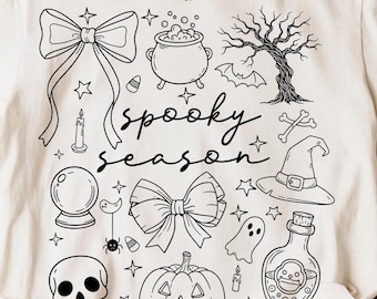 Spooky Season Girly Halloween Png, Coquette Halloween Png Design, Retro Halloween Leopard Checkered Fall Sublimation, Spooky Vibes, Fall png