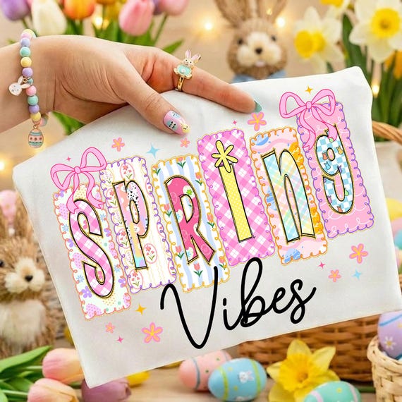 Spring Vibes Png, Happy Easter Png, Easter Day Png, Coquette Spring Png, Easter Png, Bunny Png, Spring Png, Floral Png (Digital Download)