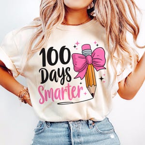 100 Days Smarter, 100 Days of School Png, Little Miss Png, 100 Days Smarter png, Teacher Png, Student Png, School png for Girls