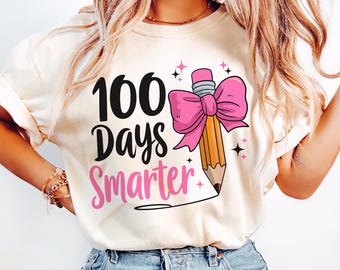 100 Days Smarter, 100 Days of School Png, Little Miss Png, 100 Days Smarter png, Teacher Png, Student Png, School png for Girls