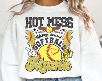 Softball Mama Png, Boujee Softball PNG, Sublimation Design, Digital Download Png, Sports PNG, Glitter Softball PNG, Softball Mom Png
