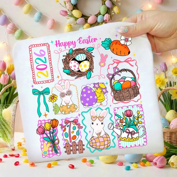 Happy Easter Bunny Png, Easter Sublimation Png, Coquette Bow Png, Spring Holiday Png, Easter Egg Png, Easter Love Png, Bunny Love Png