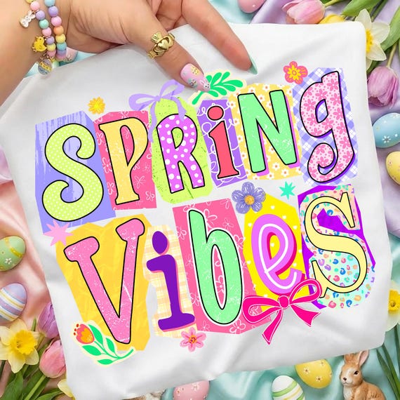 Spring Vibes Png, Easter Png, Happy Easter Png, Easter Day Png, Bunny Png, Spring Png, Retro Png, Coquette Spring Png (Digital Download)