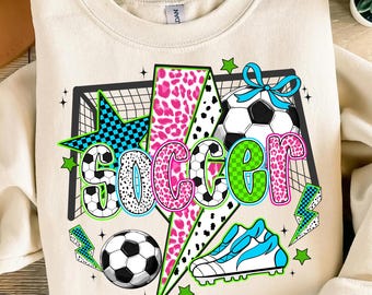 Preppy Soccer Png, Soccer Png, Soccer Coquette Png, Soccer Mama Png, Game Day Png, Soccer Mom Png Sublimation, Soccer Design Png