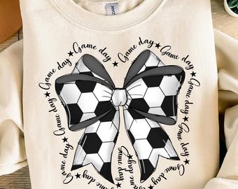 Coquette Soccer PNG, Game Day PNG, Soccer Mama Png, Soccer Mom Png, Sublimation Design Digital Png, Soccer Bow Png, Fall Sports Png