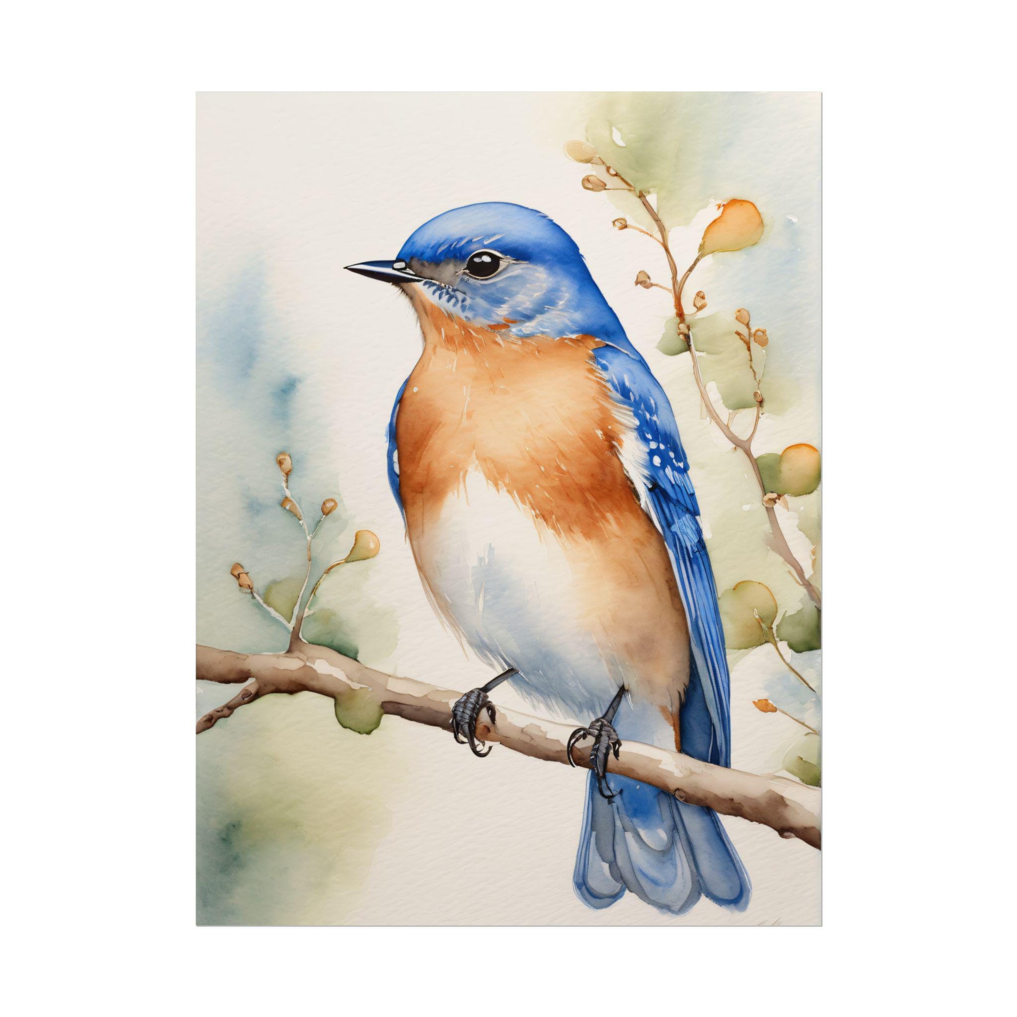 Bluebird Painting Original - Etsy