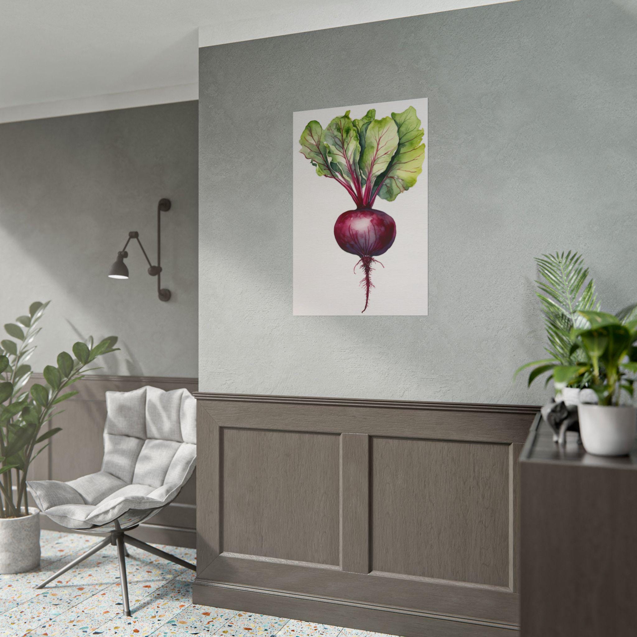Vitroot Poster Beet Painting, Watercolor Art Print, Vegetable Wall Art, Kitchen Decor ...
