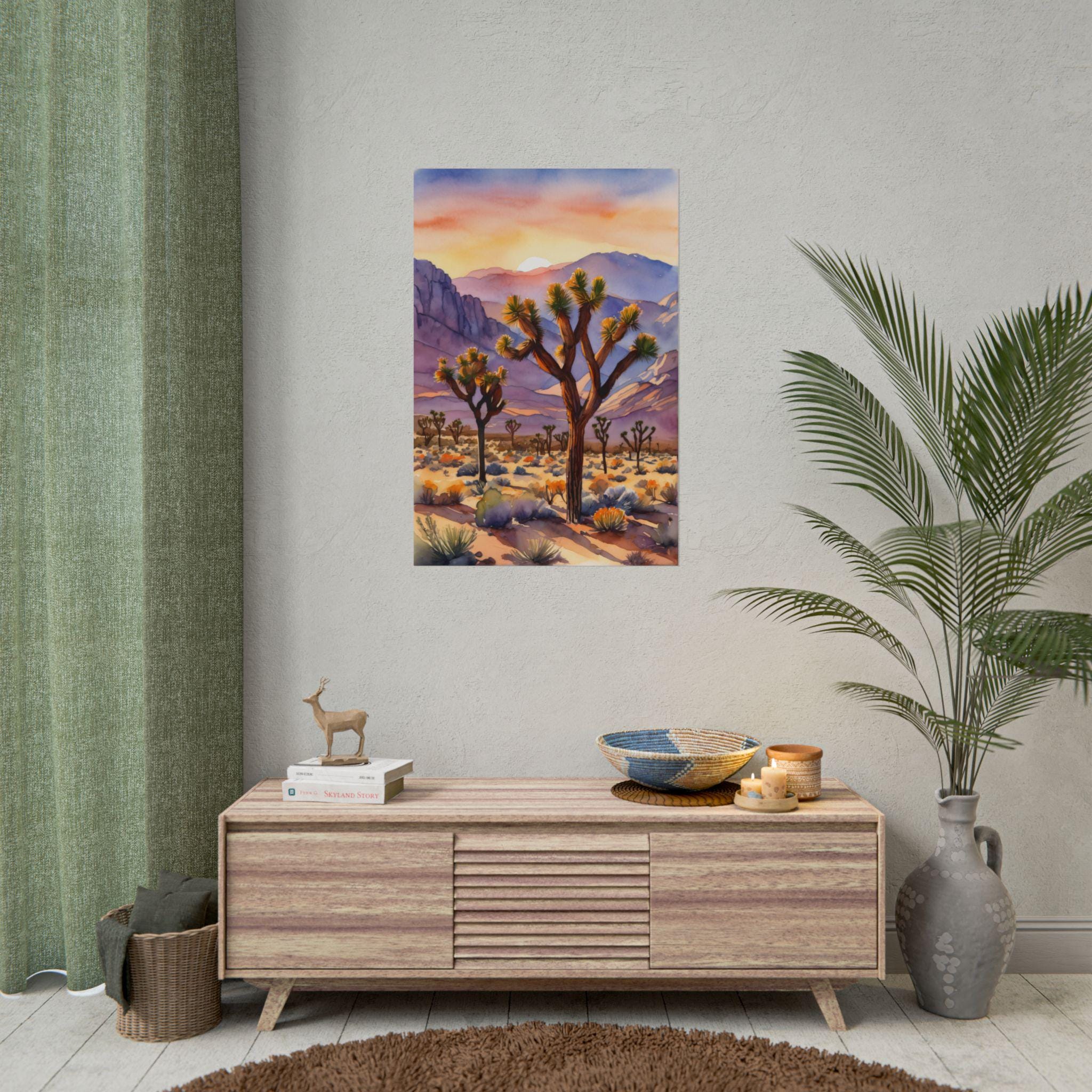 Joshua Tree Watercolor Art Print – California Desert Landscape Painting ...