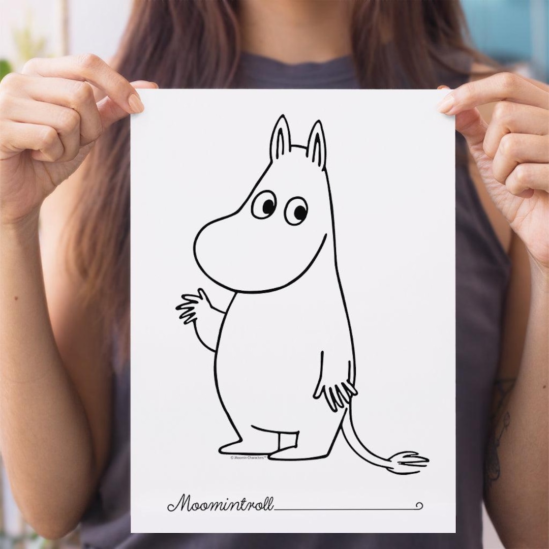 Moomin Moomintroll Waving Print - Etsy