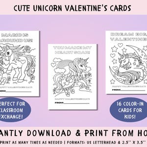 Afdrukbare kleurkaarten voor Valentijnsdag eenhoorn – Leuke en leuke kaarten voor kinderen om te kleuren en te delen!