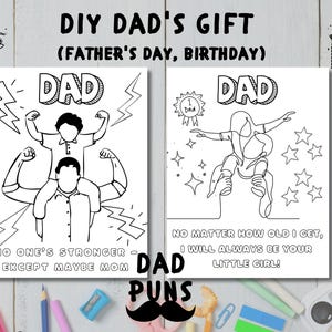 DIY Dad Gift – Funny Father’s Day Coloring Pages – Printable Gift from Kids
