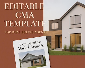 Bearbeitbare CMA-Vorlage für Makler (Canva)
