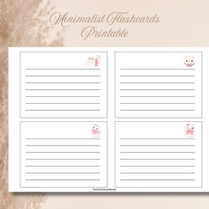 Afdrukbare sjabloon kitten Flashcards | Geheugenkaarten | Notities bijbelverzen | Digitale download | Afdrukbare flashcards| A4 |Schoolnotities