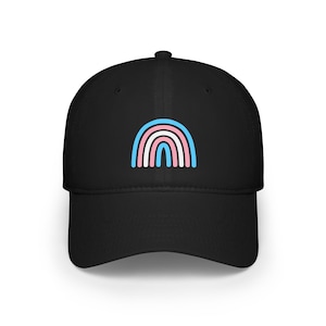 Trans GNC Non-binary Pride Flag Rainbow Baseball Cap, LGBTQ+ Pride Custom Rainbow Snapback Hat Design, LGBTQ lgbt Adjustable Comfort Hat