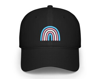 Trans Pride Baseball Cap, Rainbow Flag, LGBTQ+ Cotton Hat