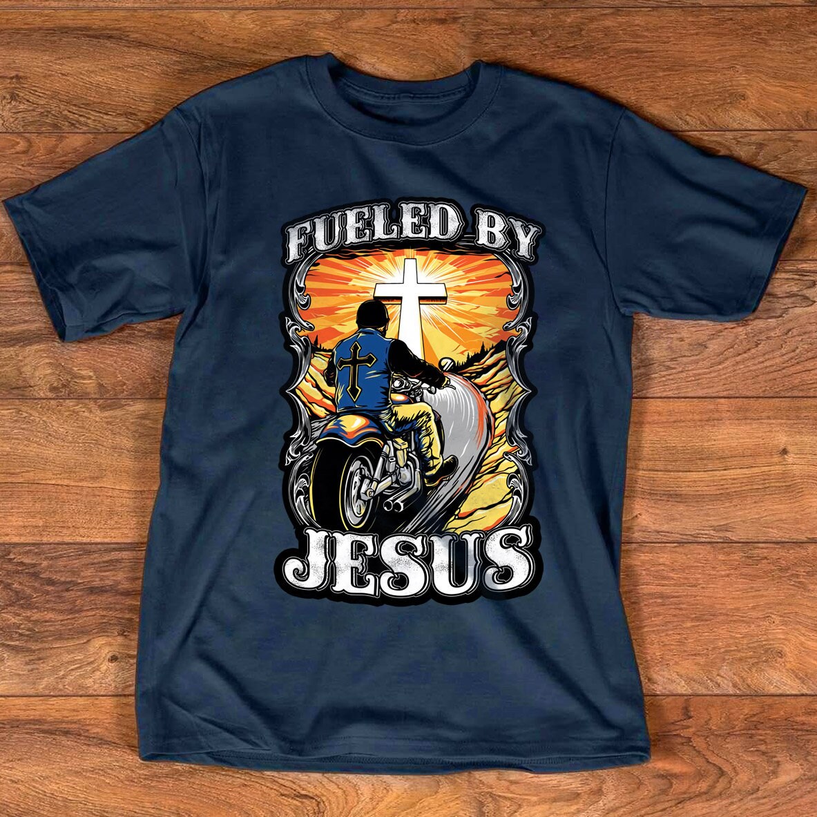 Fueled by Jesus Shirt Christian Biker 