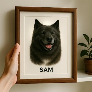 Custom Pet Portrait from Photo – Dog & Cat Memorial Gift – Digital Pet Art Printable – Personalized Pet Drawing