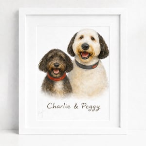 Retrato personalizado de tu mascota: Obra de arte digital personalizada a partir de una foto (Descarga digital) imagen 2