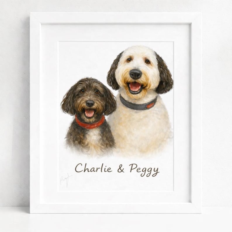 Retrato personalizado de tu mascota: Obra de arte digital personalizada a partir de una foto (Descarga digital) imagen 2