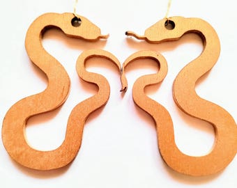 Handmade Lightweight Wooden Earrings *Four Pairs* - PHYSICAL ITEM – Medieval Aesthetic, Hand-Painted Jewellery