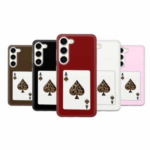 Custodia per telefono Ace Card Cheetah Lucky Trendy Spring Colorful Winning Cover per Samsung Galaxy S24 FE S23 A16 A55, iPhone 16, 15 Pro, Pixel 9 8A