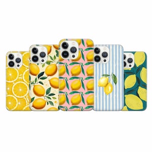 Funda de teléfono Lemon Summer con diseño de cítricos frescos para iPhone 16 Pro, 15, 14, 13, 12, 11, Google Pixel 9 Pro, 8, 7A, Samsung Galaxy S24 fe, A16, A55