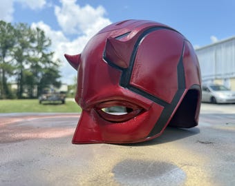 3D Printed cosplay Daredevil Mask – Bold Superhero Cosplay Headpiece