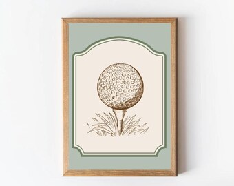 Vintage Golf Ball Nursery Wall Art Print | Digital Download