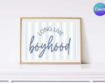 Larga vida a la infancia Impresión digital personalizable / Editable en Canva