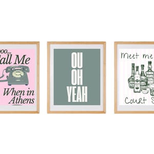 Ohio Wall Art – Set of 3 Prints | Ohio University Decor | College Town Poster Set