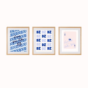 Delta Zeta Sorority Wall Art Set