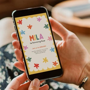Flowers Kids Party Invitation