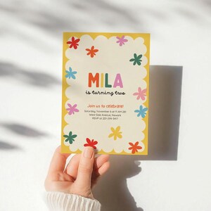 Flowers Kids Party Invitation