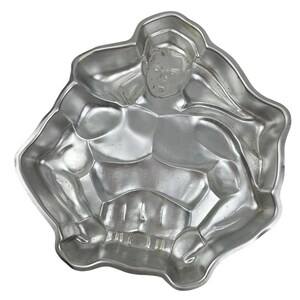 Superman & Rugrats Chuckie Tommy Angelica Cake Pan Vintage 1997 Alum. Baking Pan image 6