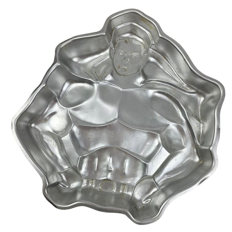 Superman & Rugrats Chuckie Tommy Angelica Cake Pan Vintage 1997 Alum. Baking Pan image 6