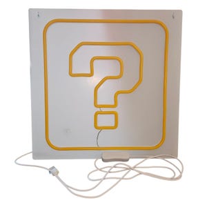 Lámpara decorativa estilo neón con luz de bloque de preguntas de Nintendo Super Mario Bros. imagen 2