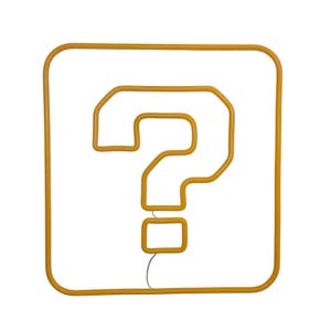 Lámpara decorativa estilo neón con luz de bloque de preguntas de Nintendo Super Mario Bros. imagen 3