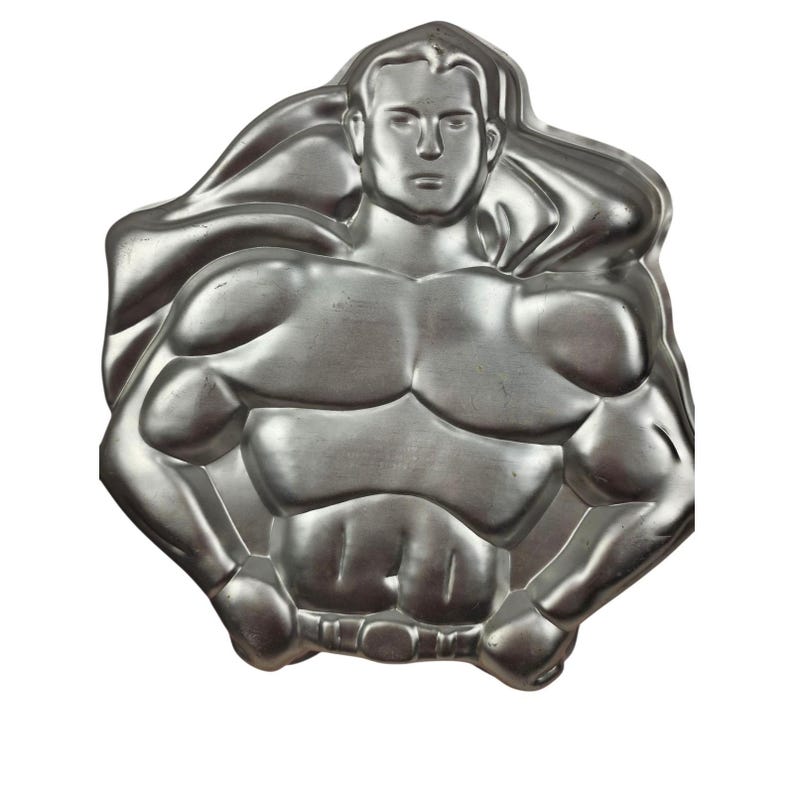 Superman & Rugrats Chuckie Tommy Angelica Cake Pan Vintage 1997 Alum. Baking Pan image 5