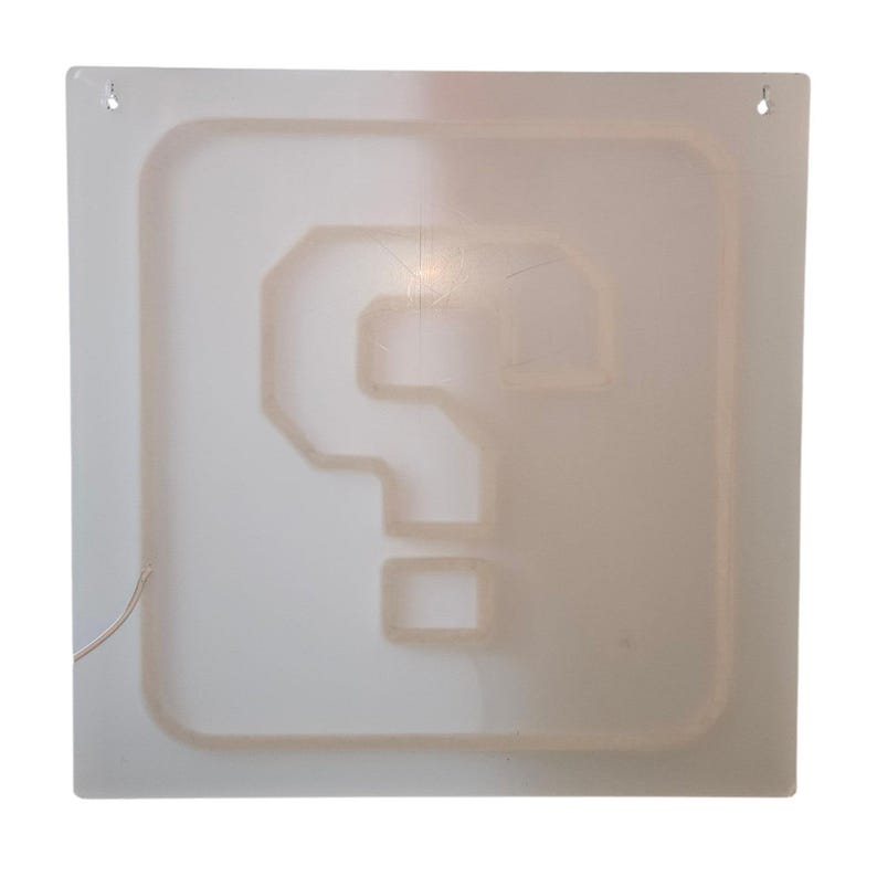 Lámpara decorativa estilo neón con luz de bloque de preguntas de Nintendo Super Mario Bros. imagen 4