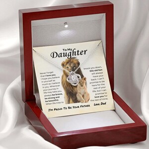 Collar personalizado para hija, regalo de joyería para San Valentín, tarjeta con mensaje sentimental, regalo de cumpleaños personalizado, regalo de motivación e inspiración