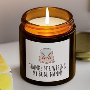 Unique End of Year Candle, Best cool nanny gift Appreciation Gift for Babysitter, Homemade-Style Gift for Nanny, Thank You Gift for Au Pair