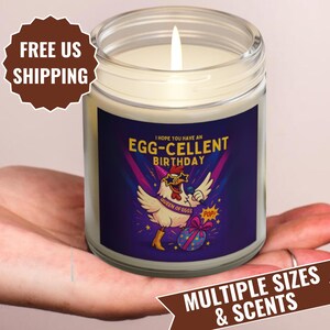 Funny chicken gift, birthday chicken themed candle, chicken lover scented candle, cluck coop candle, poultry gift, crazy chicken lady candle