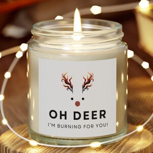 Funny scented candle,anniversary gift for boyfriend, 4oz, 9oz Valentines Day long-lasting scented candle dear deer for someone special